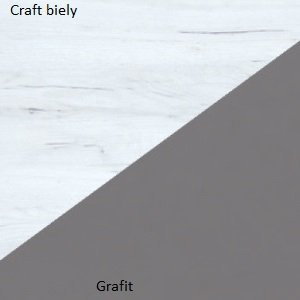 ARTBm Regál KITTY  | KIT-11 Farba: craft biely / grafit