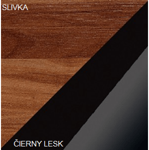 WIP Predsieňová skriňa GRAND Farba: Slivka / čierny lesk