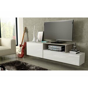 ArtCam Závesný TV stolík SIGMA 3 Farba: Biela/biela/sonoma