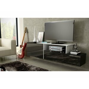 ArtCam Závesný TV stolík SIGMA 3 Farba: Čierna/čierna/biela