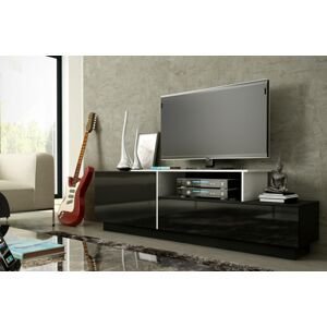 ArtCam TV stolík SIGMA 3 - čierna/čierny lesk/biela