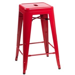 ArtD Barová stolička PARIS inšpirovaná Tolix 30 Farba: Červená
