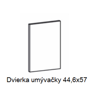 Tempo Kondela Kuchynská linka ROYAL ROYAL: Dvierka umývačky ROYAL 44,6 x 57 cm