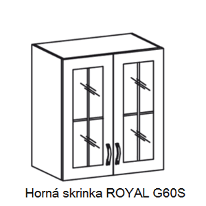 Tempo Kondela Kuchynská linka ROYAL ROYAL: Horná skrinka ROYAL G60S / (ŠxVxH) 60 x 72 x 32 cm