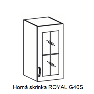 Tempo Kondela Kuchynská linka ROYAL ROYAL: Horná skrinka ROYAL G40S / (ŠxVxH) 40 x 72 x 32 cm