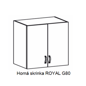 Tempo Kondela Kuchynská linka ROYAL ROYAL: Horná skrinka ROYAL G80 / (ŠxVxH) 80 x 72 x 32 cm