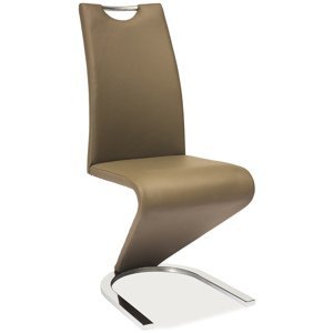 Signal Jedálenská stolička h-090 chróm / cappuccino