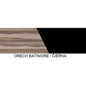 Meblar  Konferenčný stolík MONSUN MN15 Farba: Orech batimore/čierna
