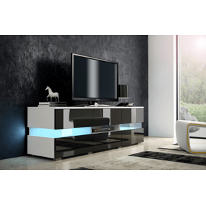 WIP TV stolík INTER Farba: Biela / čierny lesk