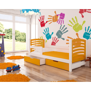 ArtAdrk Detská posteľ CAMINO Farba: Biela / oranžová