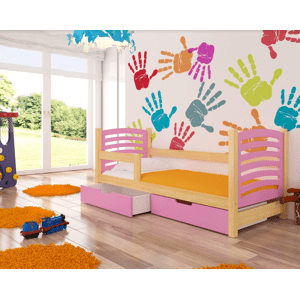 ArtAdrk Detská posteľ CAMINO Farba: Borovica / ružová