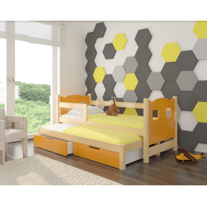 ArtAdrk Detská posteľ CAMPOS Farba: borovica / oranžová
