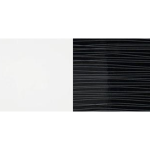 ArtMadex Nočný stolík Lux stripes Farba: Biela / čierny stripes