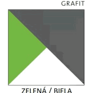 Dolmar Nočný stolík Futuro F12 Farba: biela / grafit / zelená