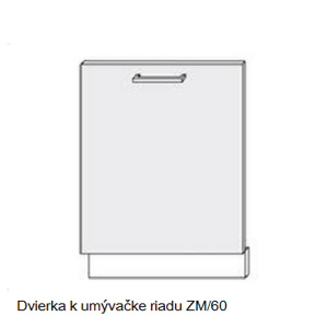 ArtExt Kuchynská linka Emporium Kuchyňa: Dvierka k umývačke riadu ZM/60 / 60 cm