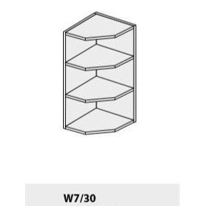 ArtExt Kuchynská linka Florence - lesk Kuchyňa: Horná skrinka W7/30 / (ŠxVxH) 30 x 72 x 32,5 cm