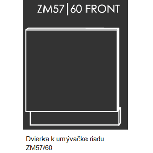 ArtExt Kuchynská linka Pescara Kuchyňa: Dvierka k umývačke riadu ZM57/60 / 60 cm