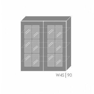 ArtExt Kuchynská linka Pescara Kuchyňa: Horná skrinka W4S/90 / (ŠxVxH) 90 x 96 x 32,5 cm