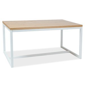 Signal Jedálenský stôl LORAS A | dubová dýha Prevedenie: Biela - 77 x 90 x 180 cm