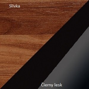 WIP Vitrína VERIN  |19 Farba: Slivka / čierny lesk