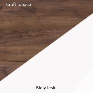 ARTBm Regál KING | 06 Farba: Craft tobaco / biely lesk
