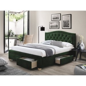 Signal Manželská posteľ Electra VELVET Farba: Zelená