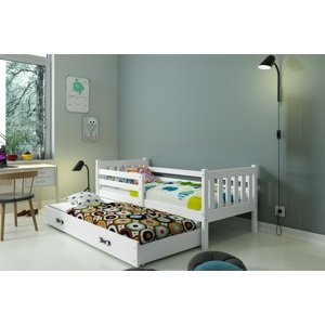 BMS Detská posteľ s prístelkou CARINO 2 Farba: Biela / biela
