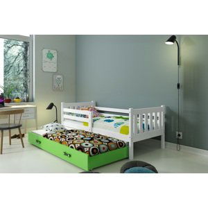 BMS Detská posteľ s prístelkou CARINO 2 Farba: biela / zelená