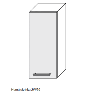 ArtExt Kuchynská linka Brerra - lesk Kuchyňa: Horná skrinka W2/30 / (ŠxVxH) 30 x 72 x 32,5 cm