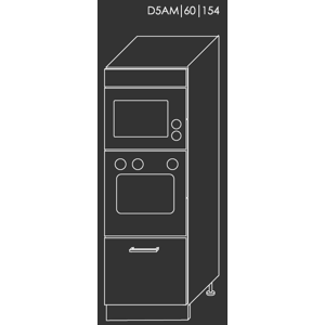 ArtExt Kuchynská linka Brerra - lesk Kuchyňa: Spodná skrinka D5AM/60/154 / (ŠxVxH)  60 x 154 x 56,5 cm