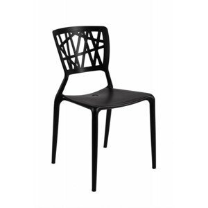 ArtD Jedálenská stolička Bush inšpirovaná Viento chair čierna