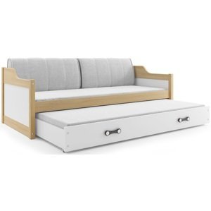 BMS Detská posteľ s prístelkou DAWID | borovica 80 x 190 cm Farba: Biela