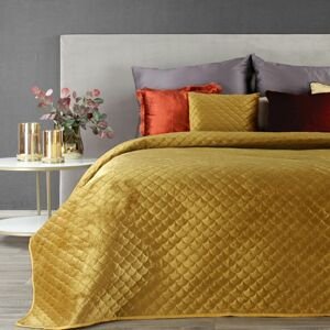 ArtFir Prikrývka na posteľ ARIEL | medová 220 x 240 cm