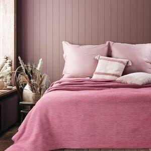 ArtFir Prikrývka na posteľ AVINION | ružová 220 x 240 cm
