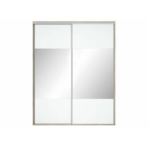 BRW Dvere skrine: NADIR - FRN/190/200/2M Farba: biela/zrkadlo