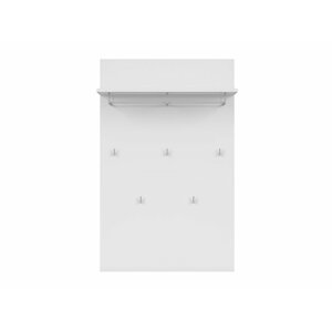 BRW Vešiakový panel: AZTECA TRIO - PAN/14/9 Farba: Biela/biely lesk