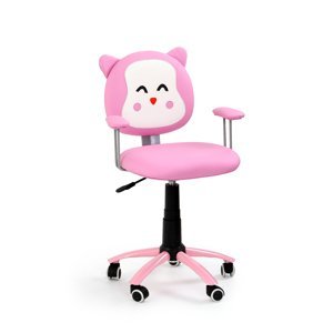 Detská stolička: HALMAR KITTY HALMAR - poťahový materiál: eco koža ružová