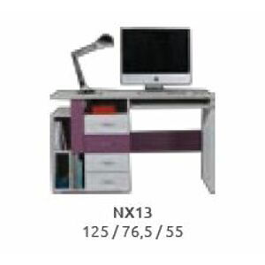 Meblar  Študentská izba Next čierna Next: Písací stolík Next NX13 čierny / š. 125 x v. 76,5 x h. 55 cm