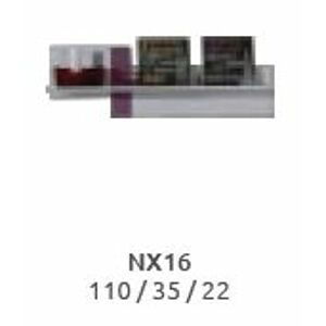 Meblar  Študentská izba Next čierna Next: Polica Next NX16 čierna / š. 110 x v. 35 x h. 22 cm