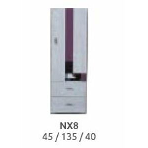 Meblar  Študentská izba Next čierna Next: Skrinka Next NX8 čierna / š. 45 x v. 135 x h. 40 cm