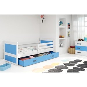 BMS Detská posteľ RICO 1 | biela 80 x 190 cm Farba: Modrá