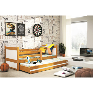 BMS Detská posteľ RICO 2 / JELŠA 190x80 Farba: Biela