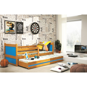 BMS Detská posteľ RICO 2 / JELŠA 190x80 Farba: Modrá