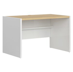 BRW Písací stôl: PRINCETON - BIU/120 Farba: biely lesk/dub poľsky