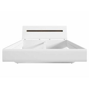 BRW Manželská posteľ: AZTECA TRIO - LOZ/160 Farba: Biela/biely lesk