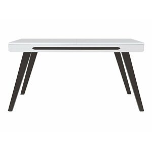 BRW Jedálenský stôl: AZTECA TRIO - STO/185 Farba: čierna/biely lesk