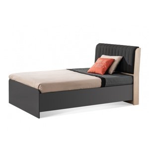 Študentská posteľ 100x200 s úložným priestorom magnus - dub sofia/šedá