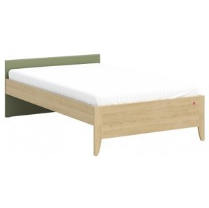Študentská posteľ 120x200cm habitat - dub/zelená