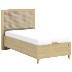 Študentská posteľ 100x200cm s výklopným úložným priestorom a čelom