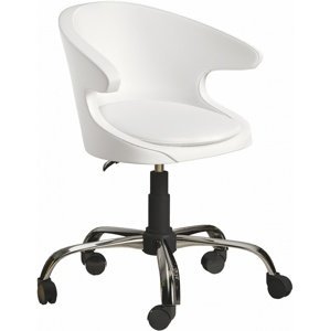 Kancelárska otočná stolička na kolieskach gigi – biela